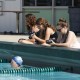 MIPA 2011 Sports photography students work to get a good angle at the MSU pool.