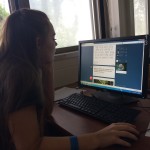 Eisenhower High School student Rebecca Wright blogs on her Tumblr for her Digital Storytelling class. Her class and others have starting a blog as a part of the course.